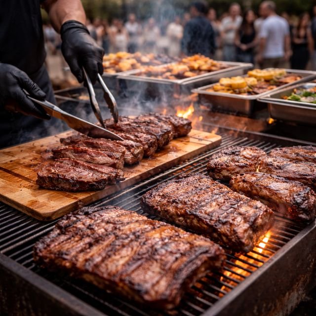 דוכן אסאדו לאירוע