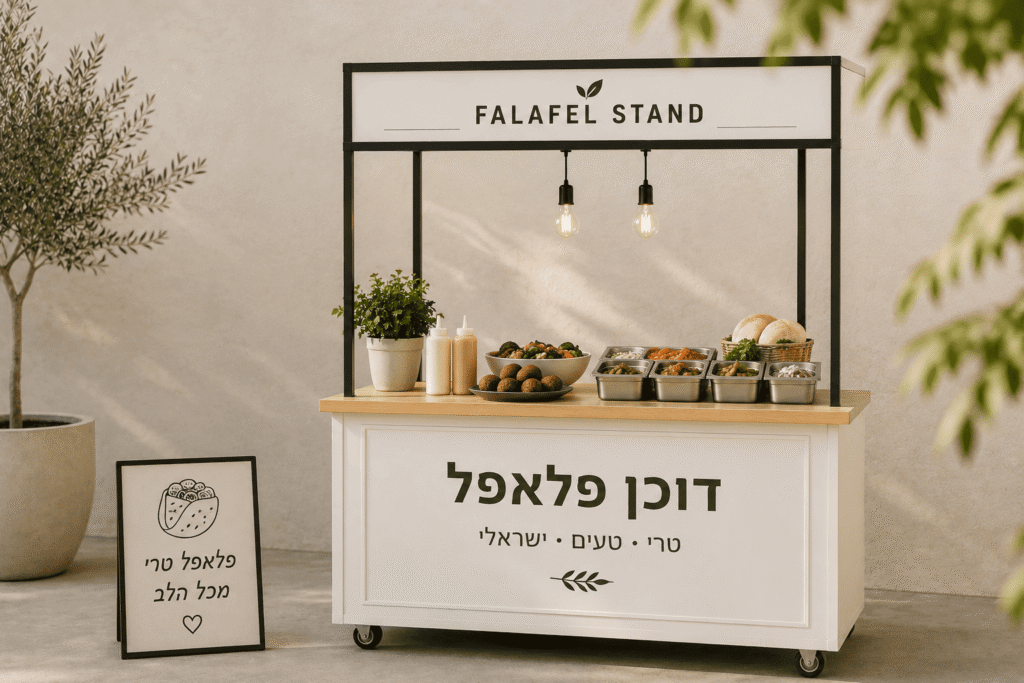 דוכן פלאפל לאירוע נותן פתרון טעים, מהיר ונגיש. הוא מתאים לקהל רחב, משתלב מצוין עם דוכני בשר, קינוחים ושתייה, ומוסיף לאירוע אווירה ישראלית אמיתית.