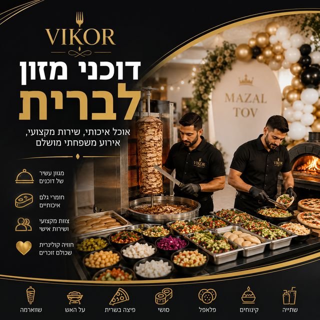 דוכני מזון לברית מעניקים חוויית אירוח מודרנית, עשירה ומגוונת. כאשר משלבים בין דוכני בשר, מנות קלילות, קינוחים ושתייה, כל אורח נהנה מהאוכל ומהאווירה. השילוב בין שירות מקצועי, חומרי גלם איכותיים ותכנון נכון של מתחם האוכל יוצר אירוע משפחתי שהאורחים יזכרו לאורך זמן.